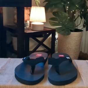 Quiksilver Black and Red Sandals